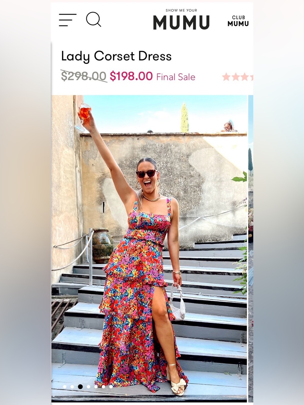 Show Me Your MuMu - Lady Corset Dress- Tiered Maxi Dress - Multicolor - Picture 1 of 6